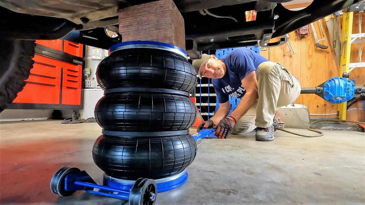 Quick Lift Air Bag Jack Test and 4x4 Tire Rotation 