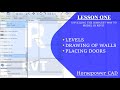 How To Set Levels || Drawing Of Walls || Placing Doors In #Revit @horsepowercad