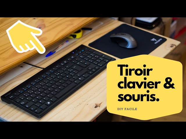 Tiroir de bureau pour clavier et souris – Menuiserie / Travail du bois 