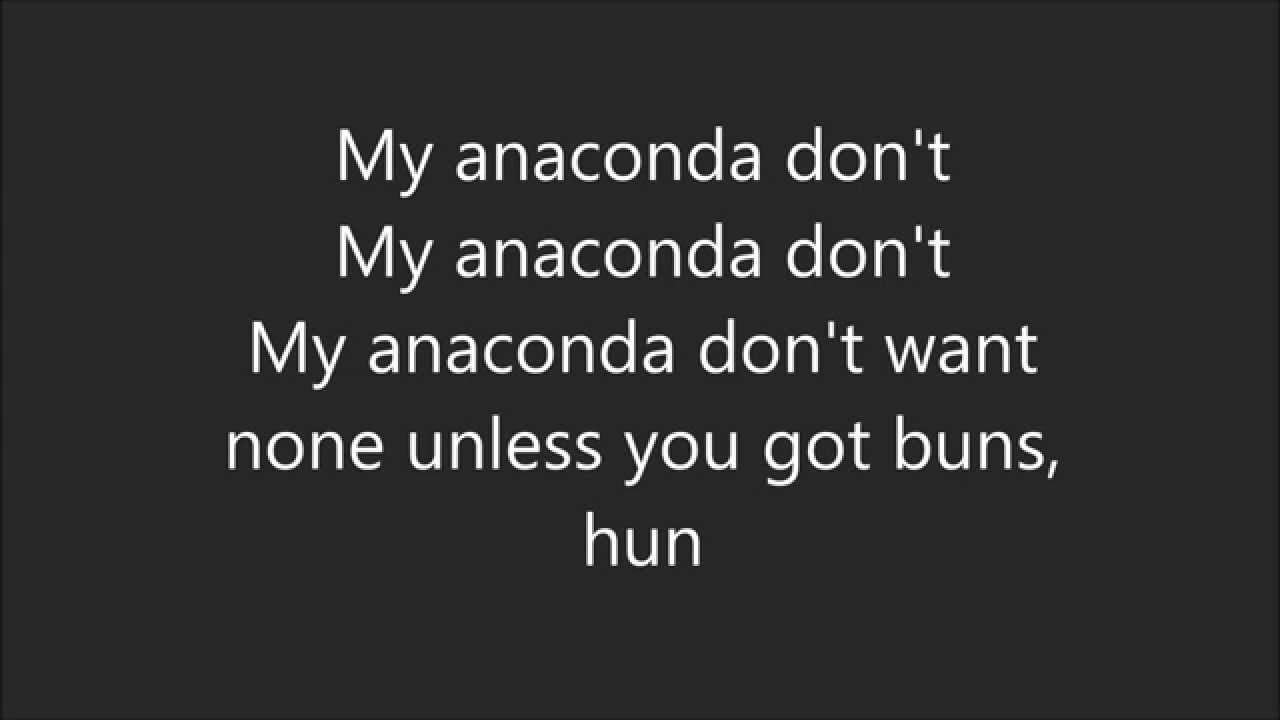 Nicki Minaj - Anaconda (Lyrics) - YouTube