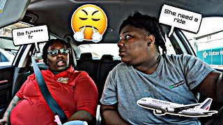 TAKING MY GIRLFRIEND TO PICK UP ANOTHER GIRL FROM THE AIRPORT *BAD IDEA*