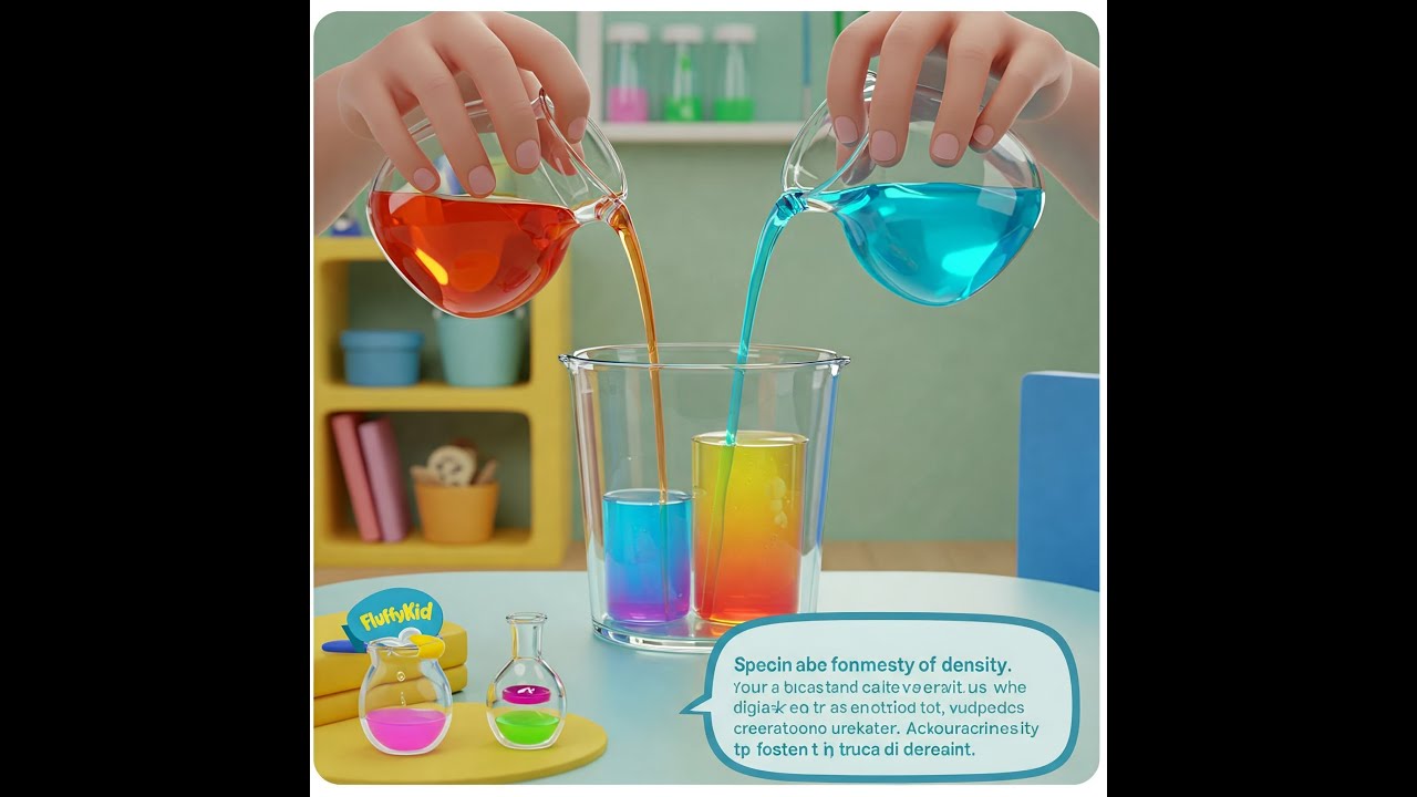 Fluffykid Liquid Density Experiment for Kids | Water, Oil, Dish Soap ...