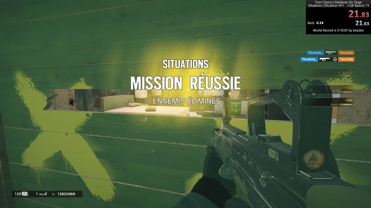 Speedrun / Rainbow Six Siege / Situation 1 / 21:83 - YouTube