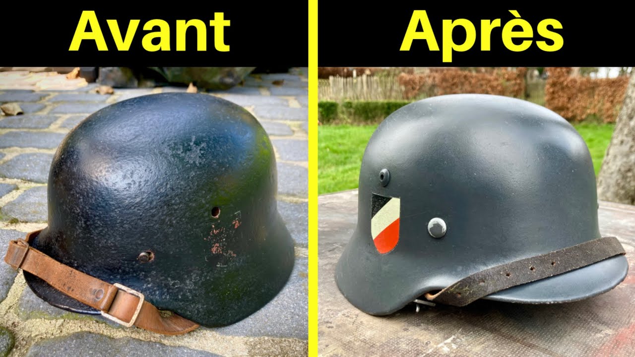 Restauration d'un Stahlhelm M35 de la Luftwaffe