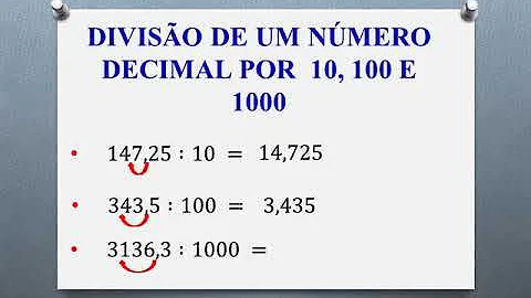 Como dividir um número com vírgula por 10?