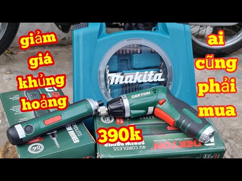 Video ???? Bộ đôi máy bắn vít DEKTON kèm phụ kiện MAKITA giảm... - youtube