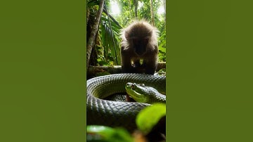 Monkey vs Giant Snake 🐒⚡️ Epic Jungle Battle!