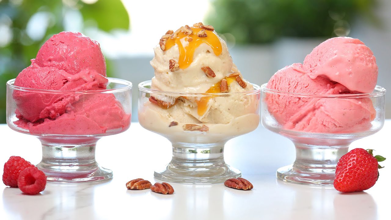 Easy Frozen Yogurt 3 Delicious Ways | Healthy + Quick | The Domestic Geek
