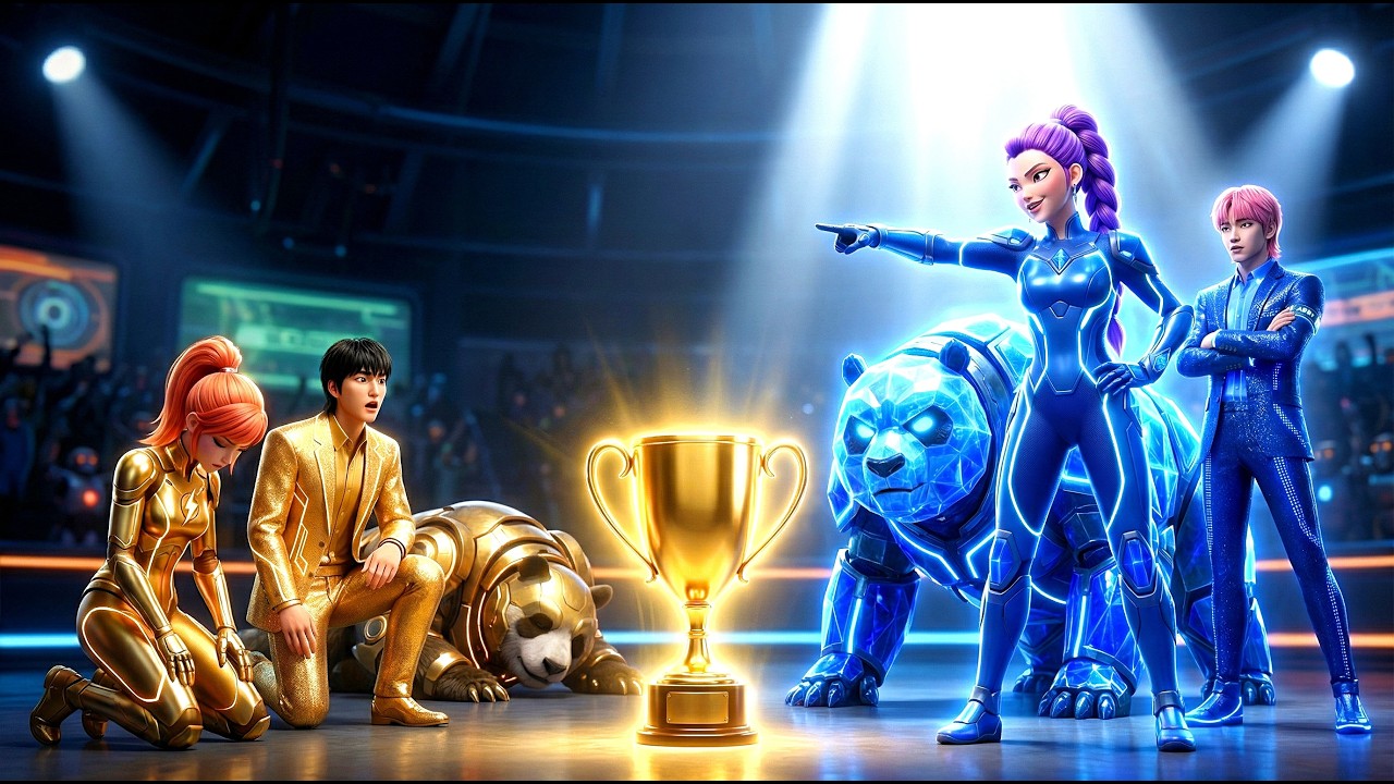 Golden Family VS Sapphire Family: RUMI Gets Magic Panda Racing Championship – KPOP Demon Hunters