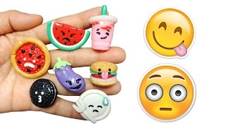 EMOJI FOOD [COMIDA]! Polymer Clay Tutorial [Manualidades Kawaii]