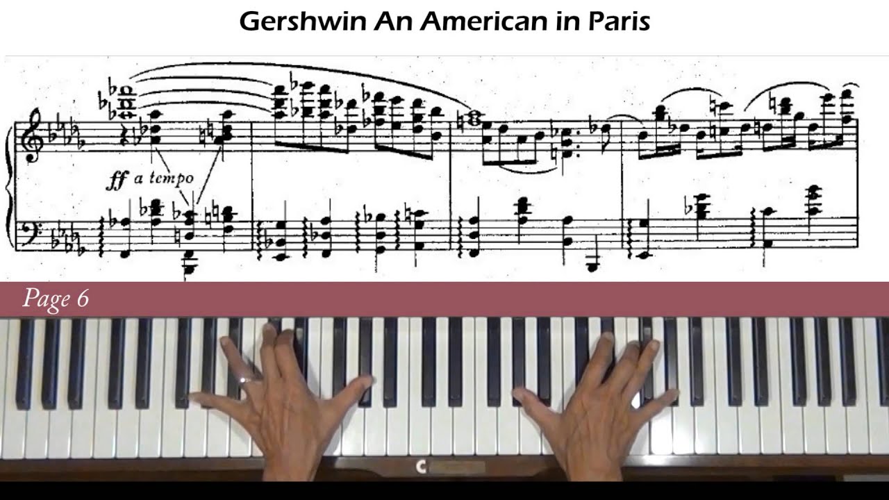 Gershwin An American in Paris Piano Tutorial YouTube