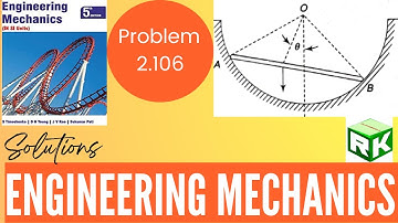 Engineering Mechanics, solution, Problem 2.106, Timoshenko, Equilibrium Equations, Friction