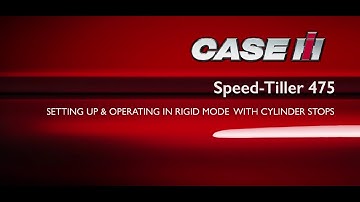 Setting and Operating the Speed-Tiller 475 in Rigid Mode with single point depth control