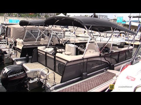 2018 Princecraft Quorum 23 SE Pontoon - Walkaround - 2017 Montreal In Water Boat Show