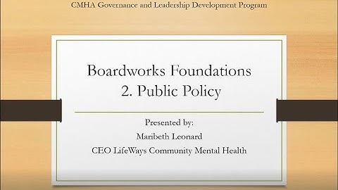 Foundations - Public Policy