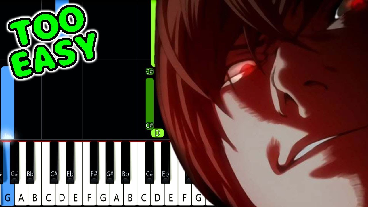 The World - Death Note Op 1- Easy Piano Tutorial [Animelovemen] - Youtube