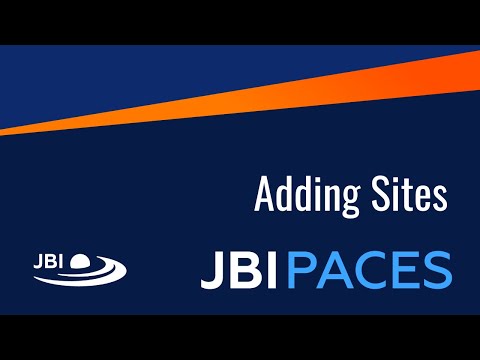 01.2 JBI PACES Tutorial: Adding Sites