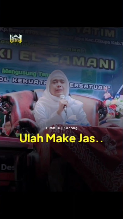 Pesan Kh Zaki El-Yamani Mun Sholawatan Lepaskan Atribut Ulah Make Jas