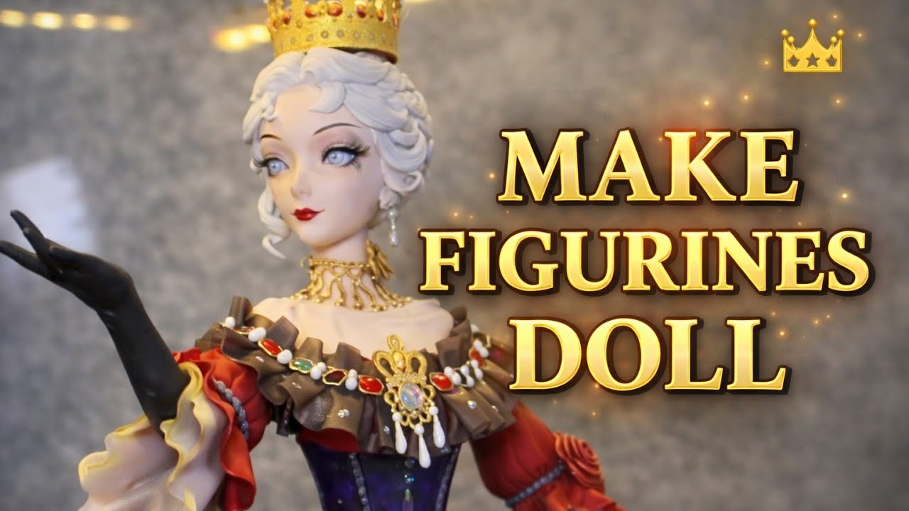Clay art | DIY clay beutiful doll | how to make beautiful figurines girl