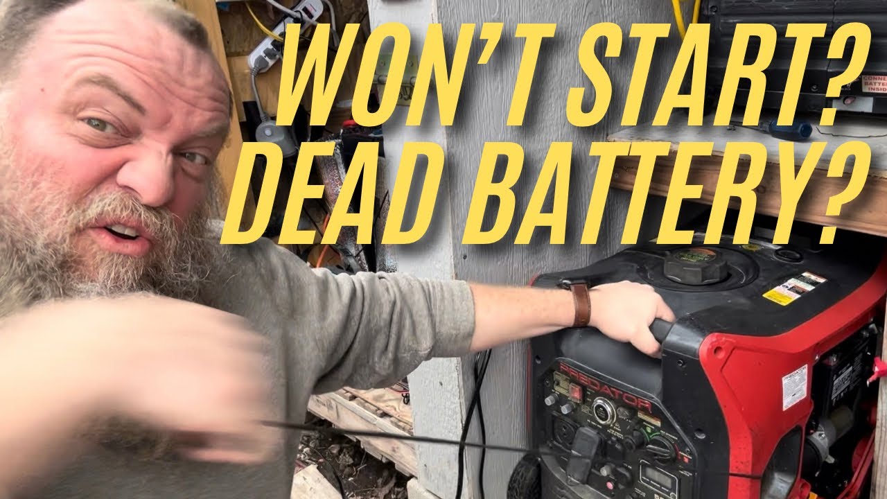 Мотор Predator 5000 не заводится с троса? Возможно, дело в аккумуляторе.