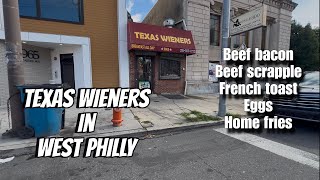 Popular Breakfast at Texas Weiners in West Philly (40 Plus Years) BTW Philly is home to Beef Bacon..