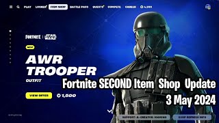 ⚔️ Fortnite SECOND Item Shop Update: May 3, 2024! Star Wars, Burnout, and More! 💎