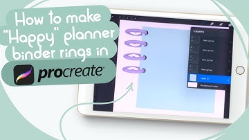 HOW TO MAKE REALISTIC "HAPPY" PLANNER BINDER RINGS IN PROCREATE