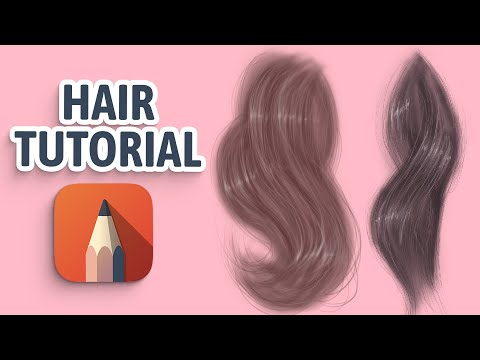 How To Draw Realistic Hair Digitally | Autodesk Sketchbook Tutorial