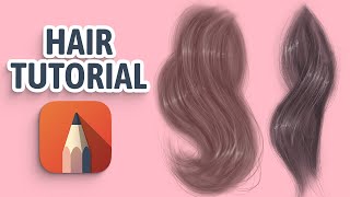 How To Draw Realistic Hair Digitally | Autodesk Sketchbook Tutorial screenshot 5