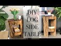 Side Table Log DIY with Chainsaw