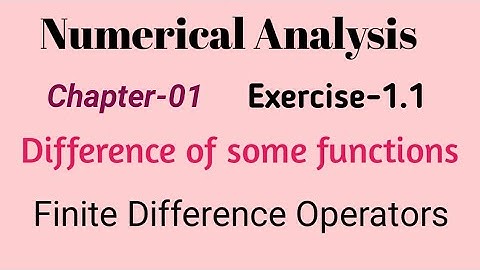 Difference of some functions | Finite Difference Operators |Numerical Analysis | Lucky Yadav