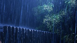 💤 Fall Asleep Fast In 3 Minutes With Torrential Rain On Tin Roof \& Powerful Thunder Sounds At Night