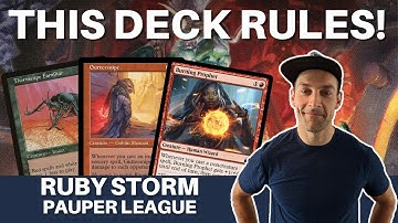 LETS START BLASTING! This MTG Pauper Ruby Storm deck is ridiculously sweet. Fast, powerful, storm!