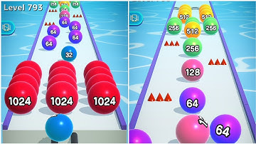 Ball Run 2048 🎱😷 - All Levels Gameplays  Android, iOS part 136