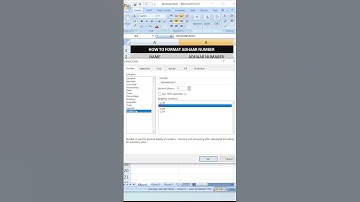 How to Format Aadhaar Number in Excel #shorts