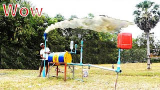 Free electricity | He make free energy water pump from deep-well pipe no need electricity#diy #pipe