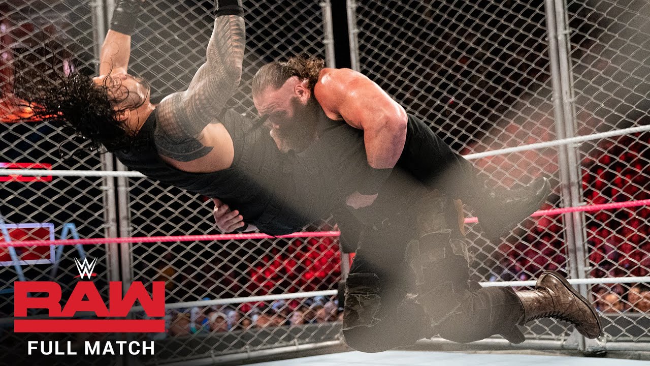 Download FULL MATCH - Roman Reigns vs. Braun Strowman - Steel Cage Match: Raw, Oct. 16, 2017