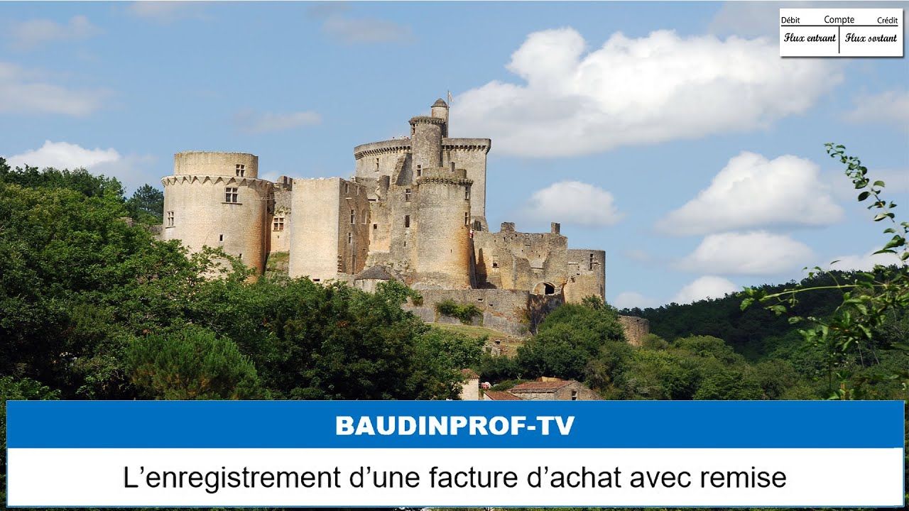 Enregistrement d'une facture achat avec remise.