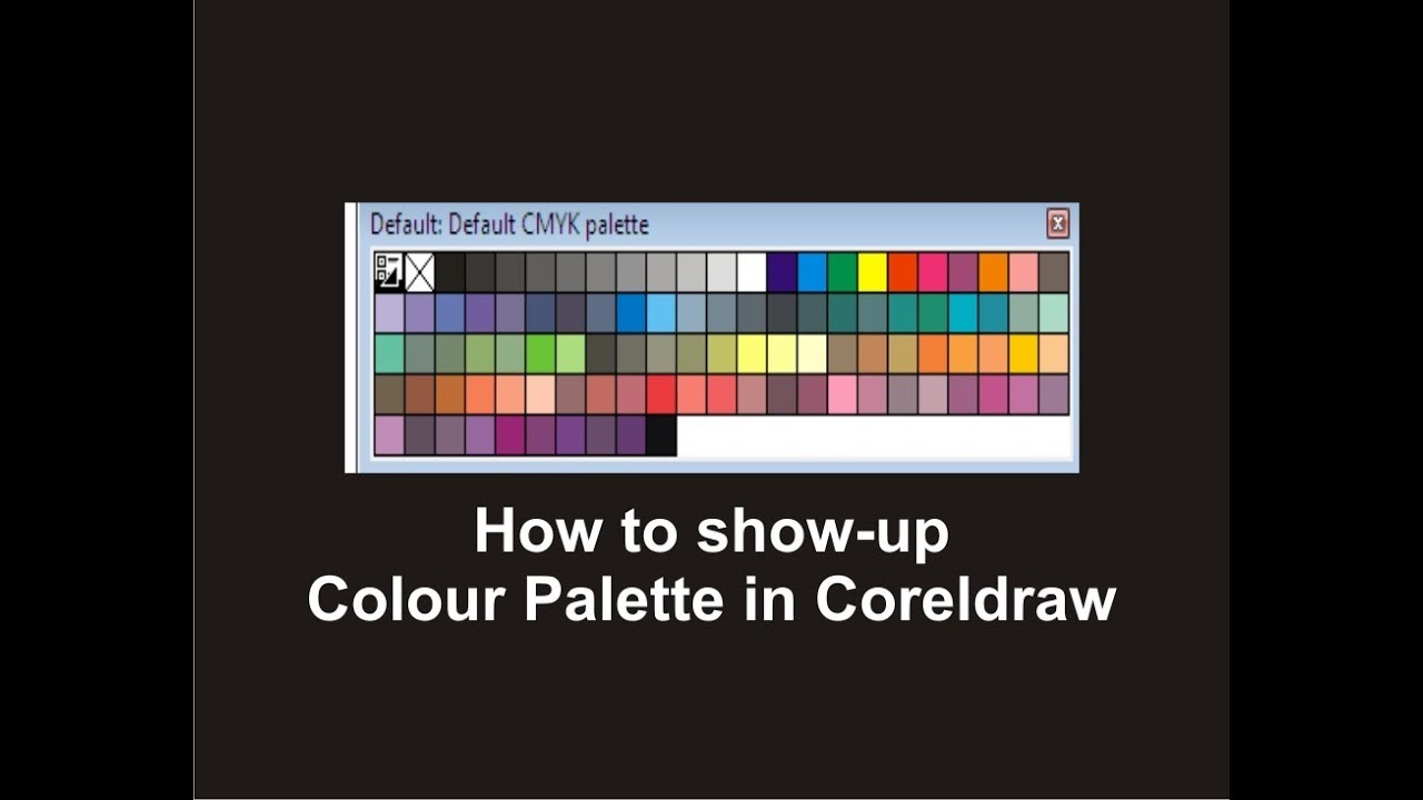 How to show up Colour Palette in Coreldraw