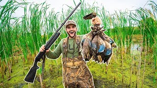 PUBLIC Marsh DUCK HUNTING!!! (CATCH CLEAN COOK) - Opening Day 5 Man Limit!