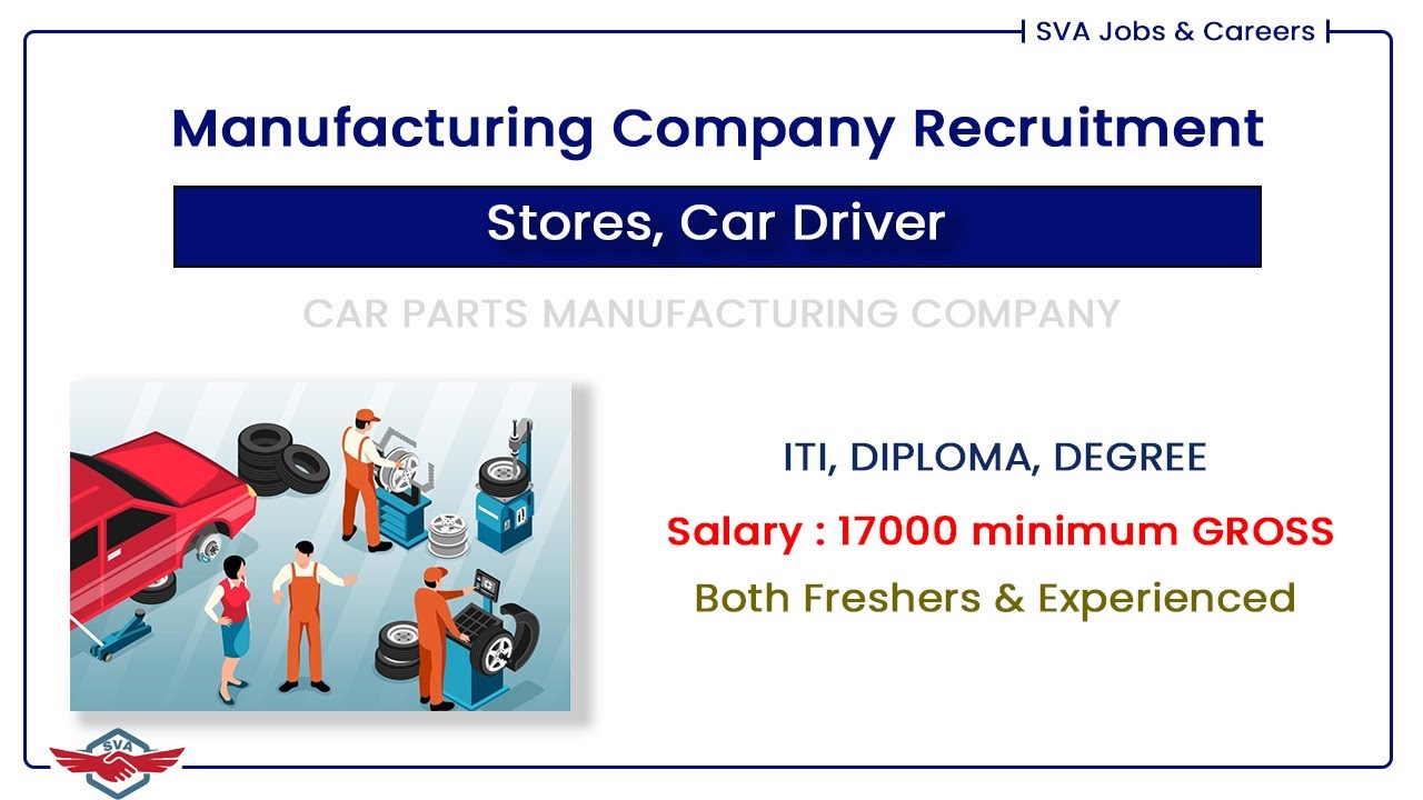 Today's Latest MNC Job Vacancies at Chennai CAR PARTS MANUFACTURING