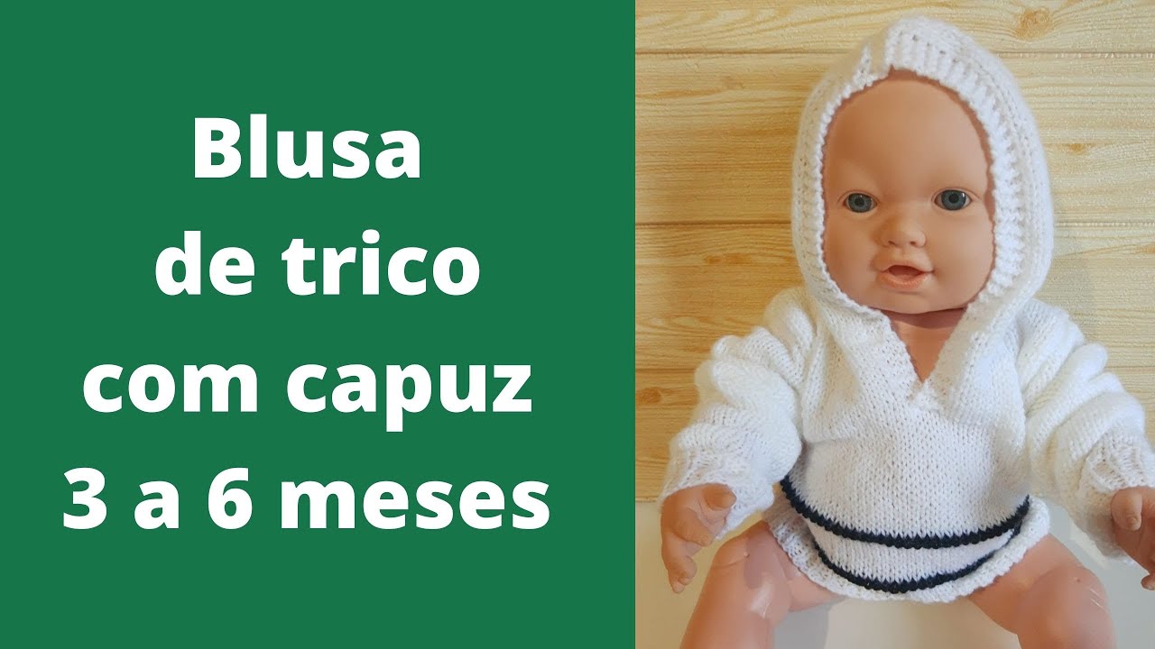 Blusa de tricô 3 a 6 meses