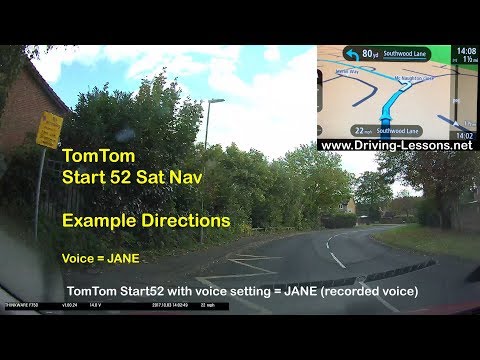 SatNav - How does the TomTom Start 52 give directions? (example 1 - recorded voice JANE)