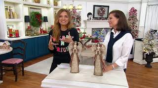 16" Glistening Angel Figurine with Sentiment by Valerie on QVC