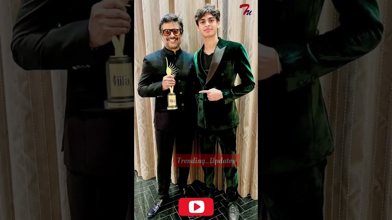 Actor Madhavan with his Son Vedaant Madhavan 