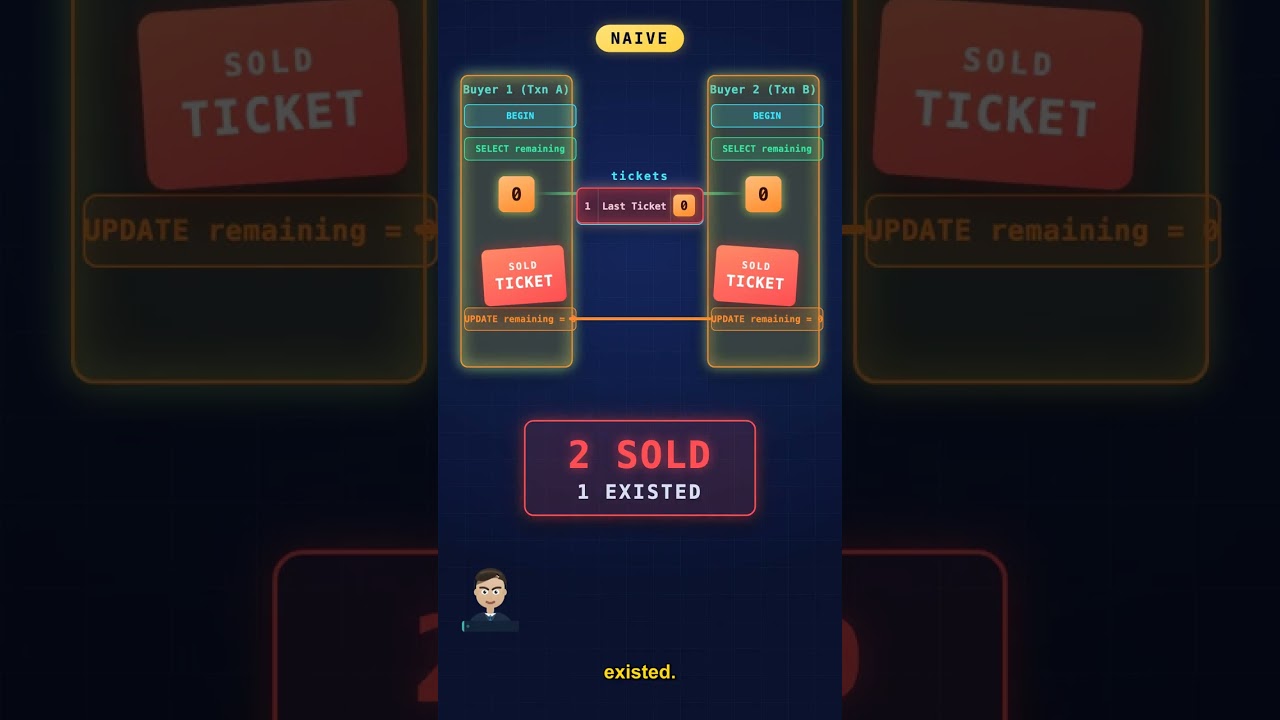 SELECT FOR UPDATE: Stop the Last-Ticket Race in SQL 