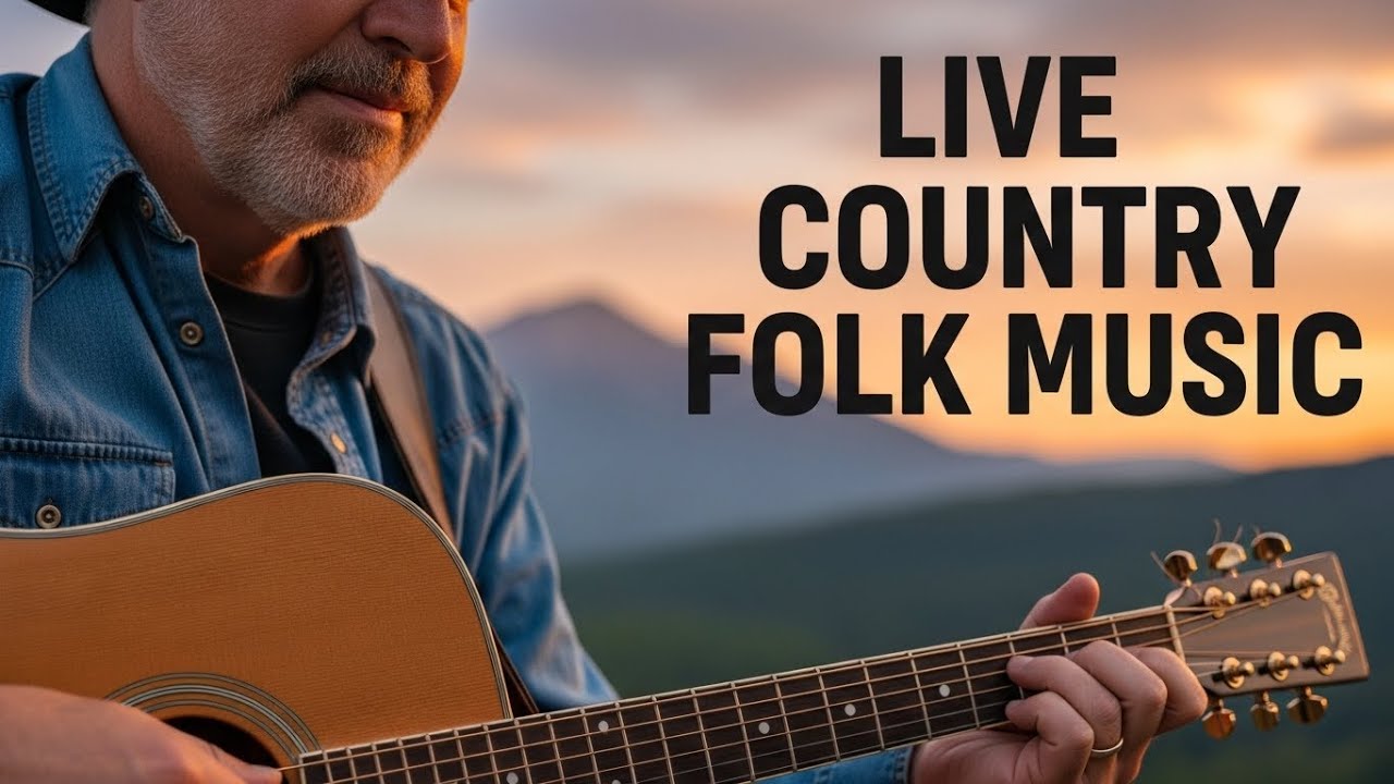 LIVE Folk Country Music 24/7 Warm Americana Acoustic for All Day Listening