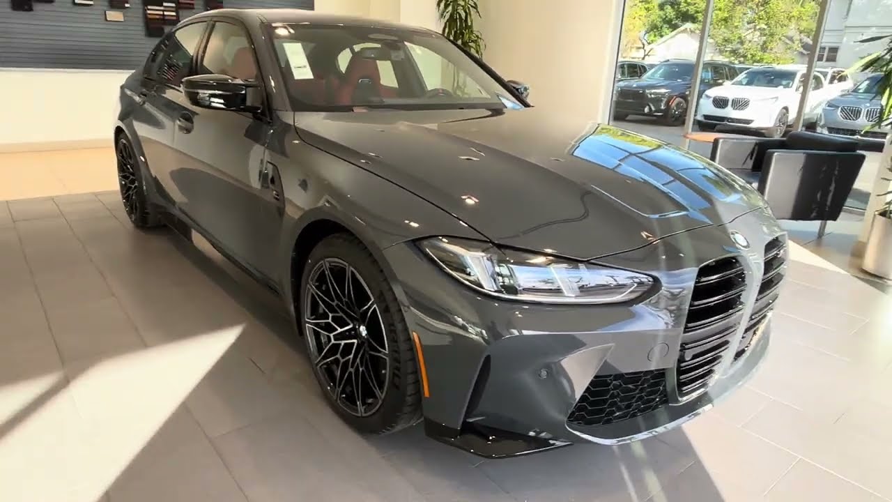 2026 M3 Competition xDrive Sedan Dravit Grey Metallic with Fiona Red/Black Full Merino Leather 17638