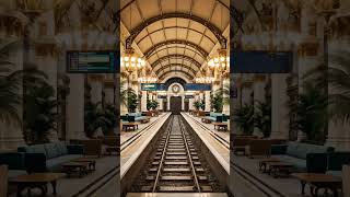 From Ruins to Luxury Railway Station 🤯 #design #interiordesign #home #construction #modernhome