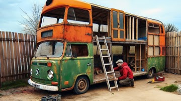 Man turns wrecked bus into luxury caravan! Made by @enancinar